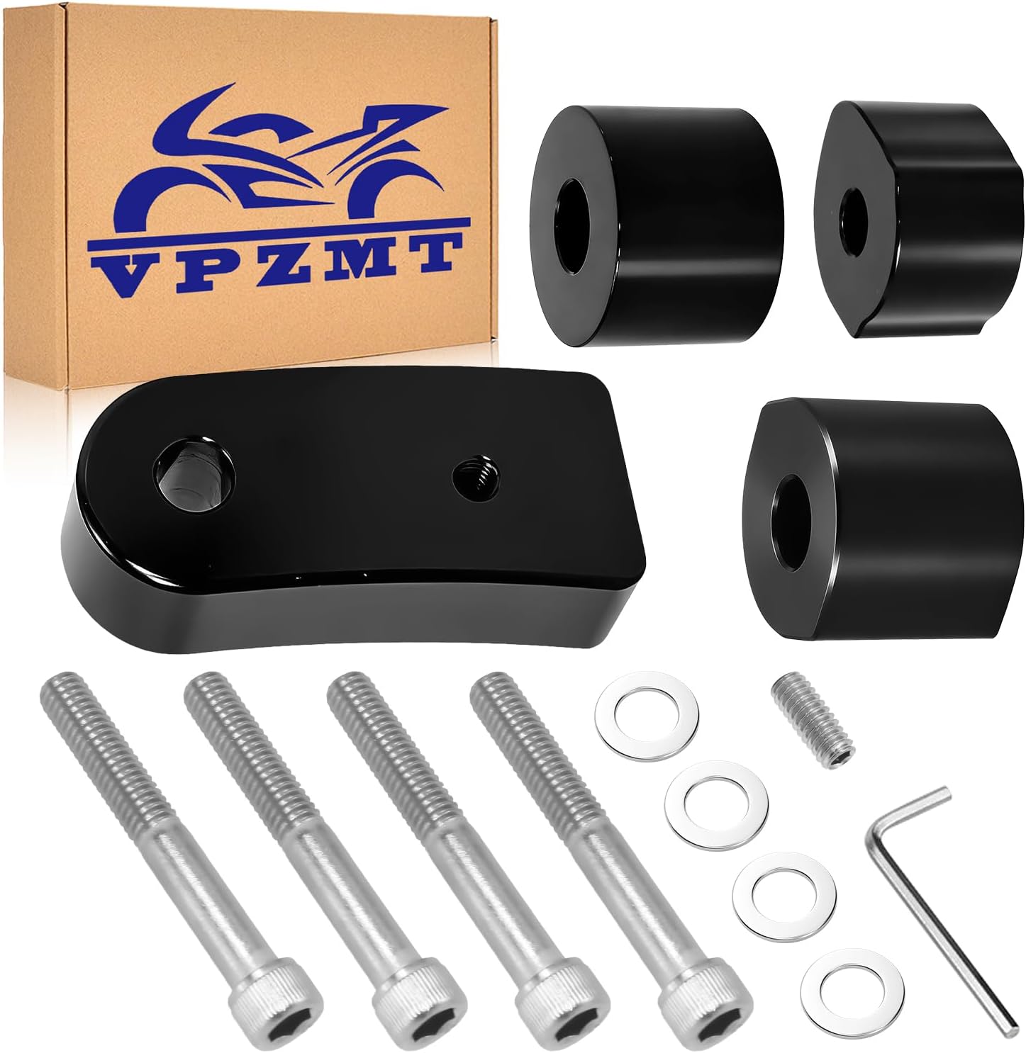0.75" Driver Floorboards Extensions Spacers with Bolts Kit for Harley Softail Slim '18-2021, Heritage Classic Fat Boy 114 2018-2023, Deluxe FLDE 107 '18-'20 M8 Engine Models