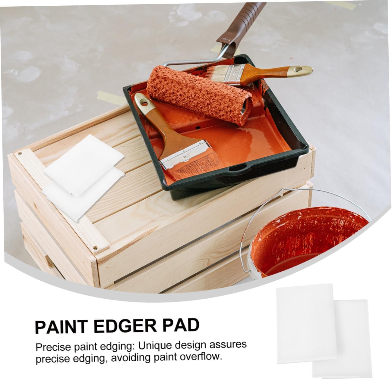 2pcs Paint Edger Pad Replacement Flocking Edger Tool Refill Pads Paint Refills for for Walls