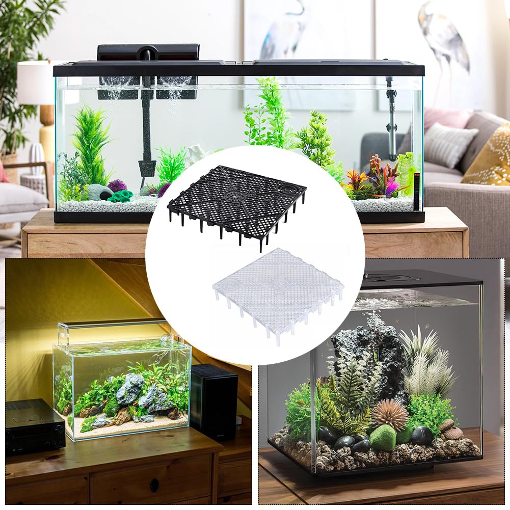 Rejilla de Acuario, Separador Acuario, Divisores de Acuario, Rejilla de Plástico para Acuario, Filtro Inferior para Tanque de Pescado, Divisor de Tanque de Peces, para Tanque de Peces, 2 Piezas