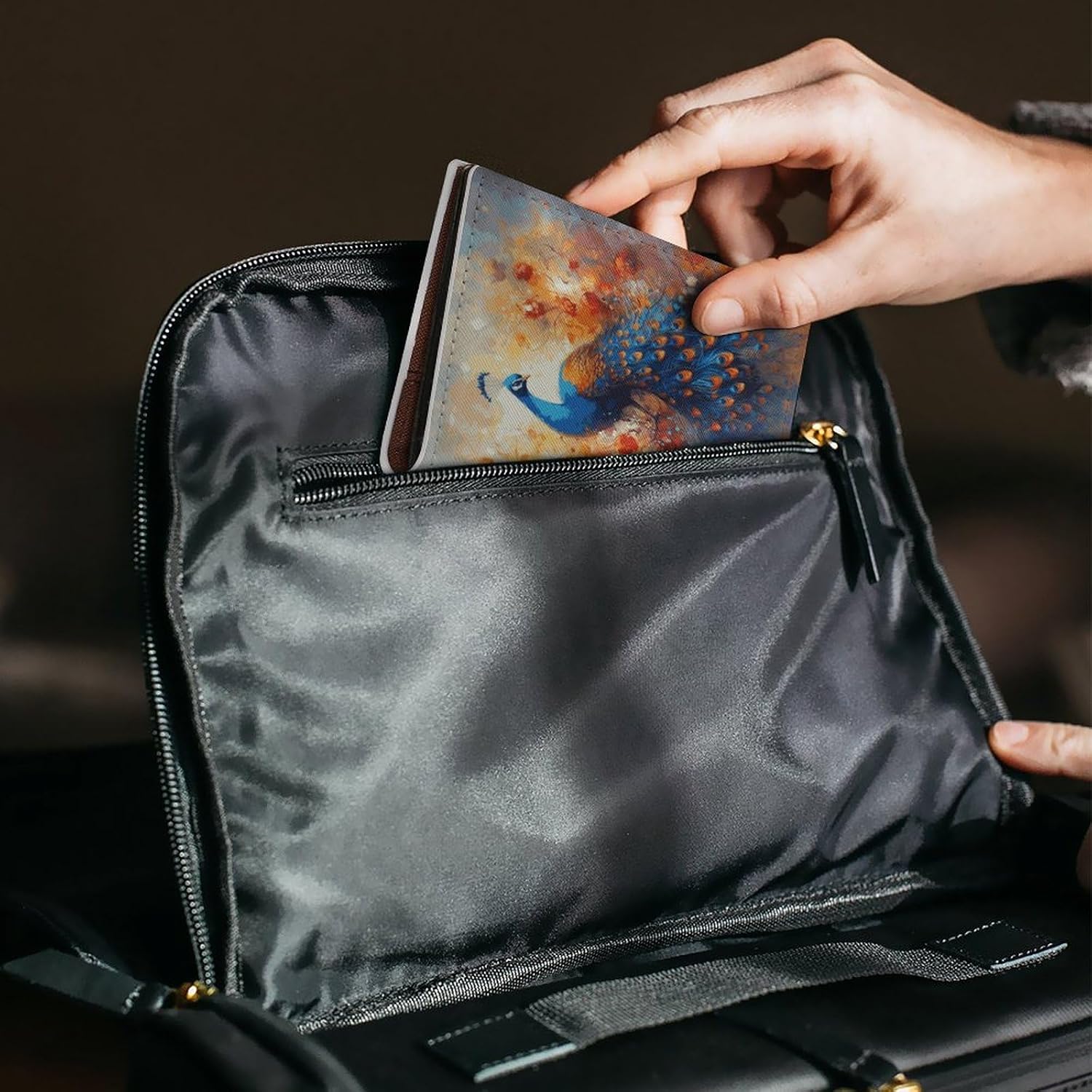 Peacock2 Passport Holder for Travel Essentials Leather Passport Cover Waterproof Passport Wallet Cover Case Cute Passport Book Holder Passport Protector for Women Men