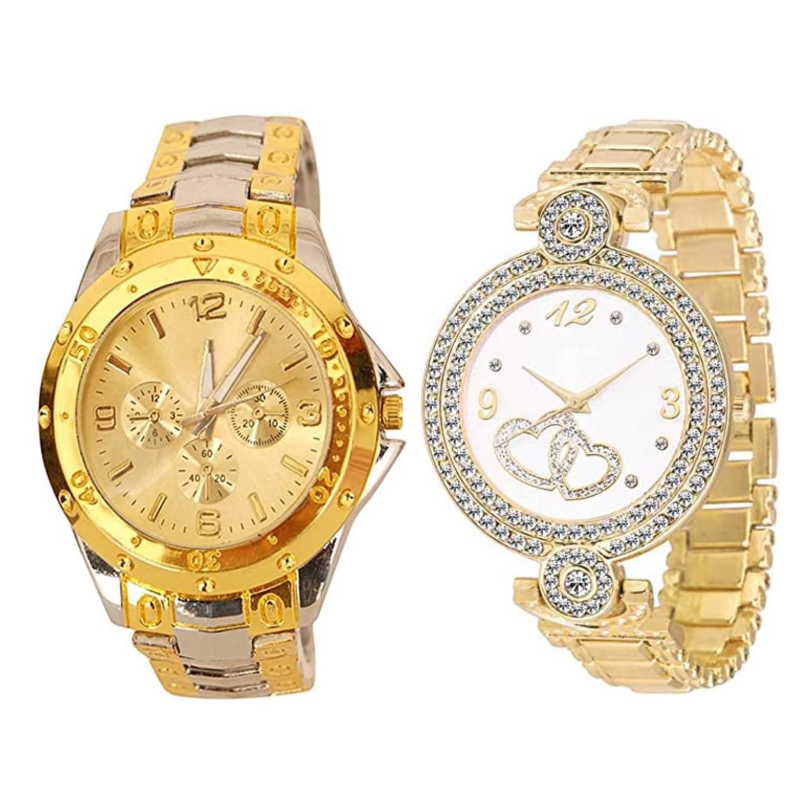 PassPass Analogue Gold Dial Mens and Womens Watch (Couple Watch) (B078GQDMKN) Amazon Price History, Amazon Price Tracker