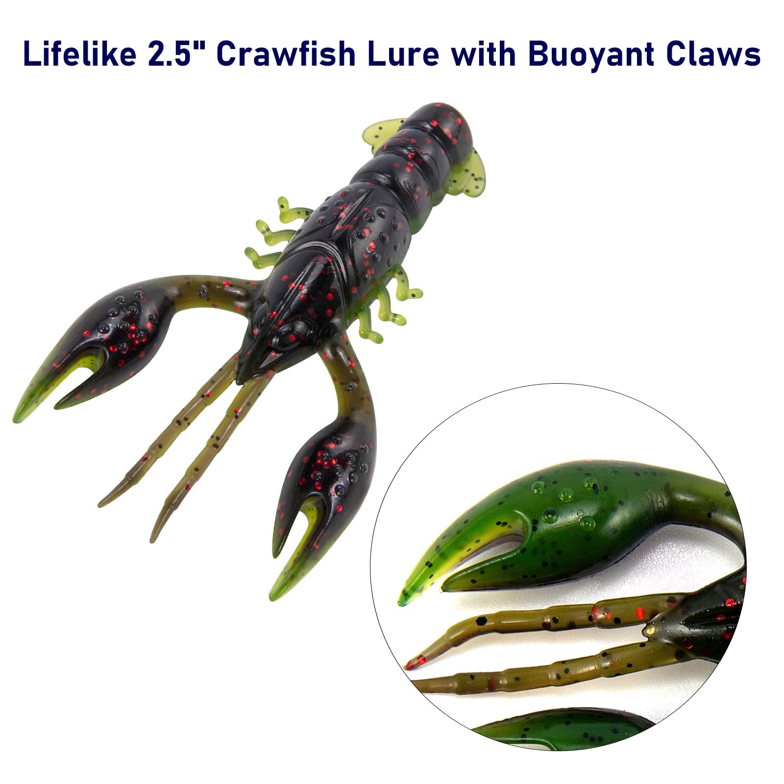 Amazon.com : Dr.Fish 8 Pack Crawfish Soft Lure 2.5'' Plastic Soft Fishing Lures Bass Fishing Artificial Crayfish Baits Swimbait for Crappie Trout Walleye Perch Bluegill Panfish Green : Sports & Outdoors Amazon.com : Dr.Fish 8 Pack Crawfish Soft Lure 2.5'' Plastic Soft Fishing Lures Bass Fishing Artificial Crayfish Baits Swimbait for Crappie Trout Walleye Perch Bluegill Panfish Green : Sports & Outdoors