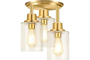 Semi Flush Mount Golden Ceiling Light