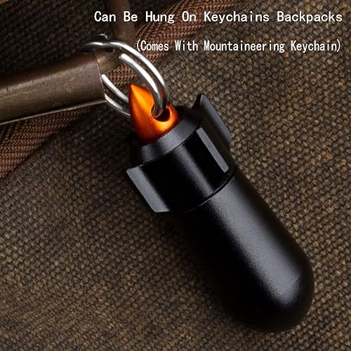 Miniatura 6 de Organizador de píldoras para llavero, impermeable, duradero, contenedor de aleación, caja de medicina, portapíldoras, portátil, para acampar al aire