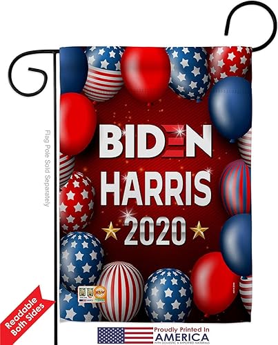 Miniatura 2 de Biden Harris Flag Bandera de jardín conjunta, paquete de 2 unidades, diseño patriótico de voto, presidente demócrata, republicano, fiesta de té,