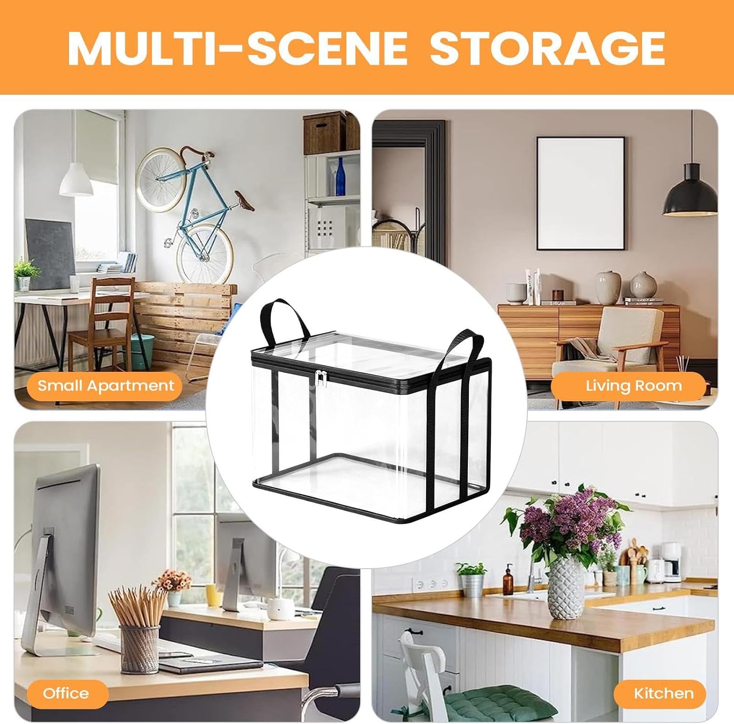 Book Storage PVC Heavy-Duty Organizer Container image 4