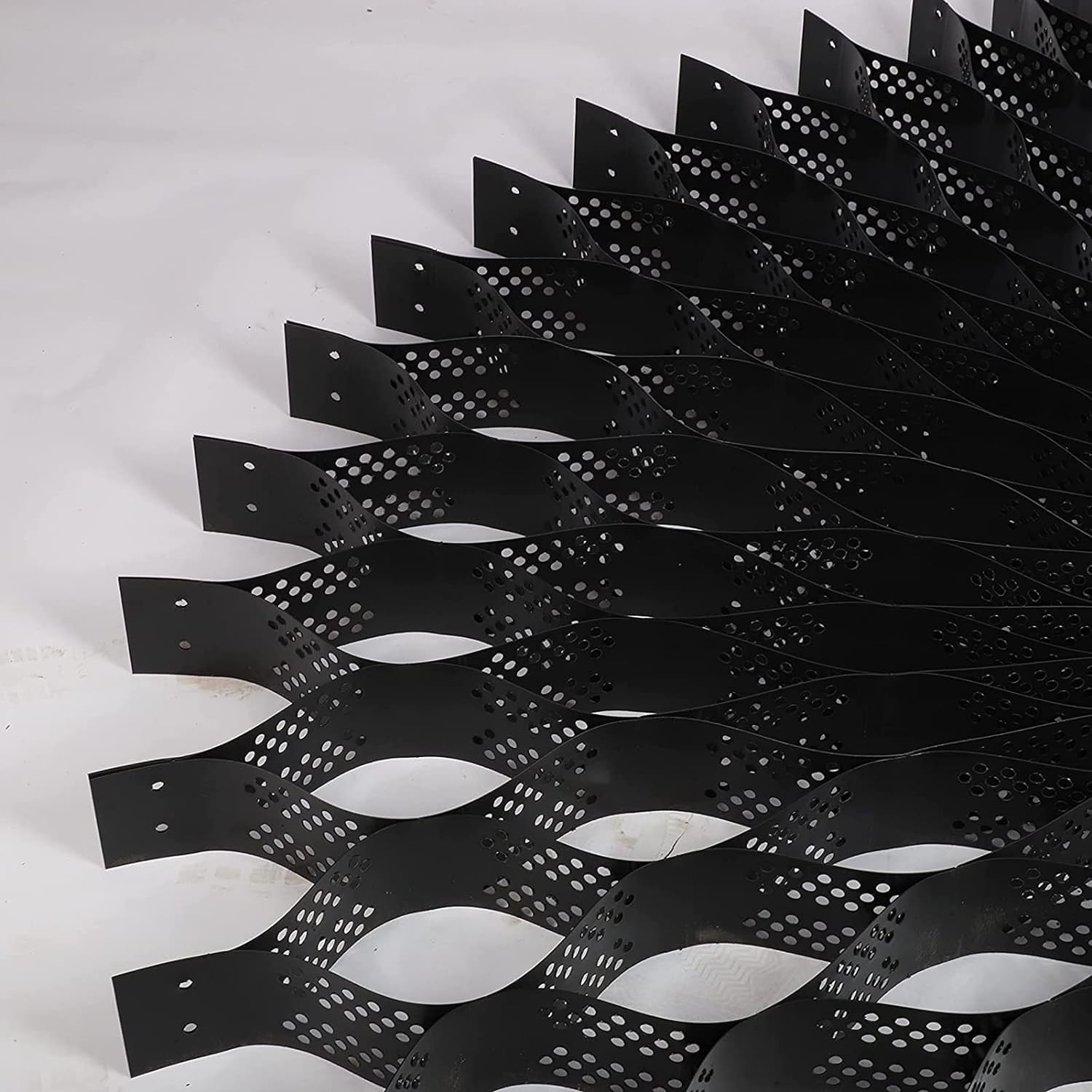 Grille géocellulaire pliante ELzEy en PEHD de 6m x 6m pour stabilisation du sol