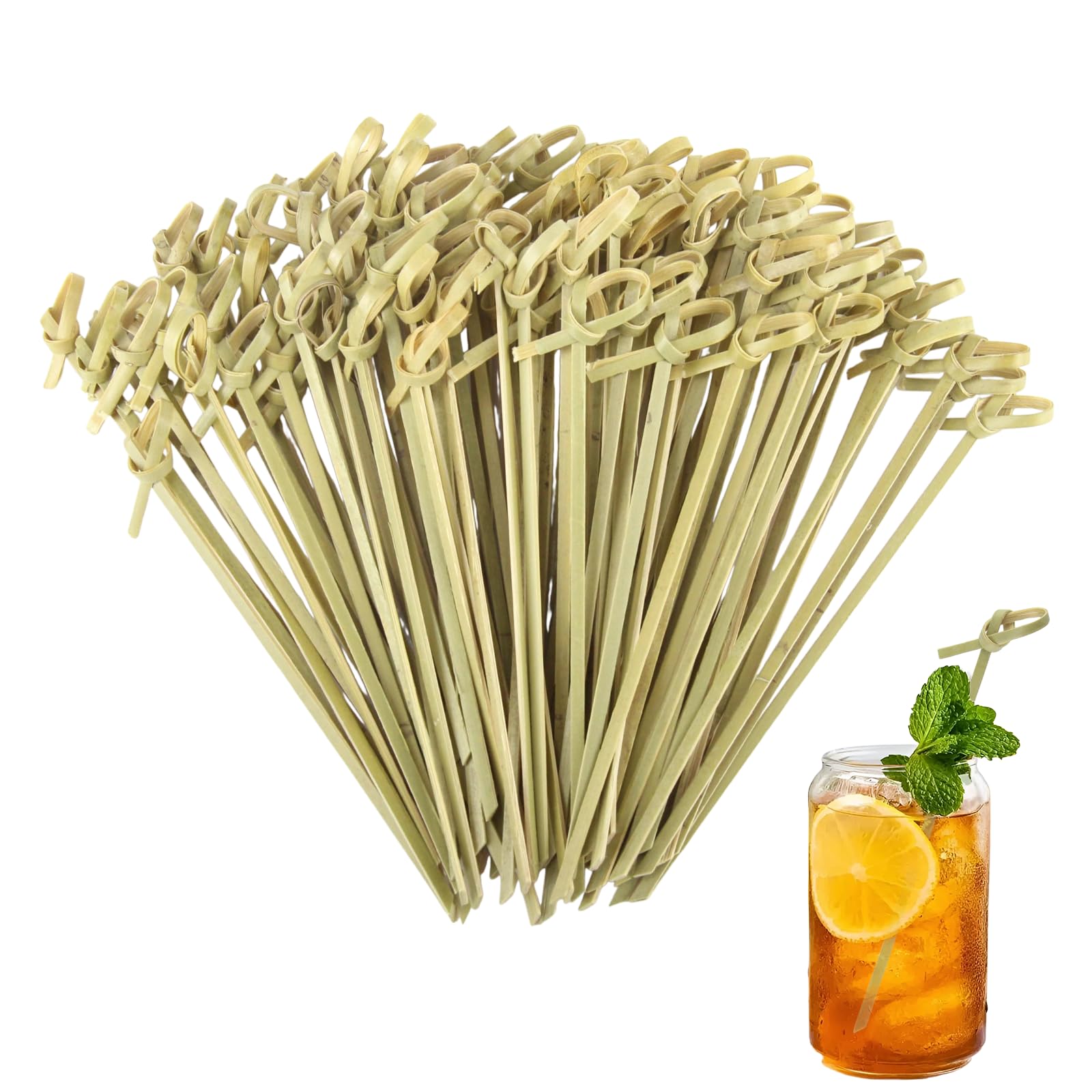Pic Aperitif 12 cm Bambou Naturel Cure Dent Decoratif Aperitif pour Restauration Mariage
