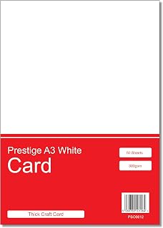 Prestige A3 White 300gsm Craft Printing Card x 50 Sheets