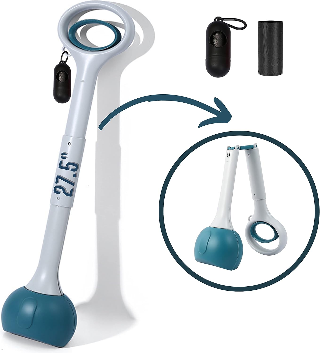 Anakra Dog Pooper Scooper Long Handle Poop Scoop for