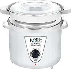 Mega Bell, Panela aquecedora de cera para depilação, Termocera, Cera-Matic Standard, Com refil, Bivolt, 900g, Branca