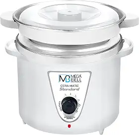 Mega Bell, Panela aquecedora de cera para depilação, Termocera, Cera-Matic Standard, Com refil, Bivolt, 900g, Branca