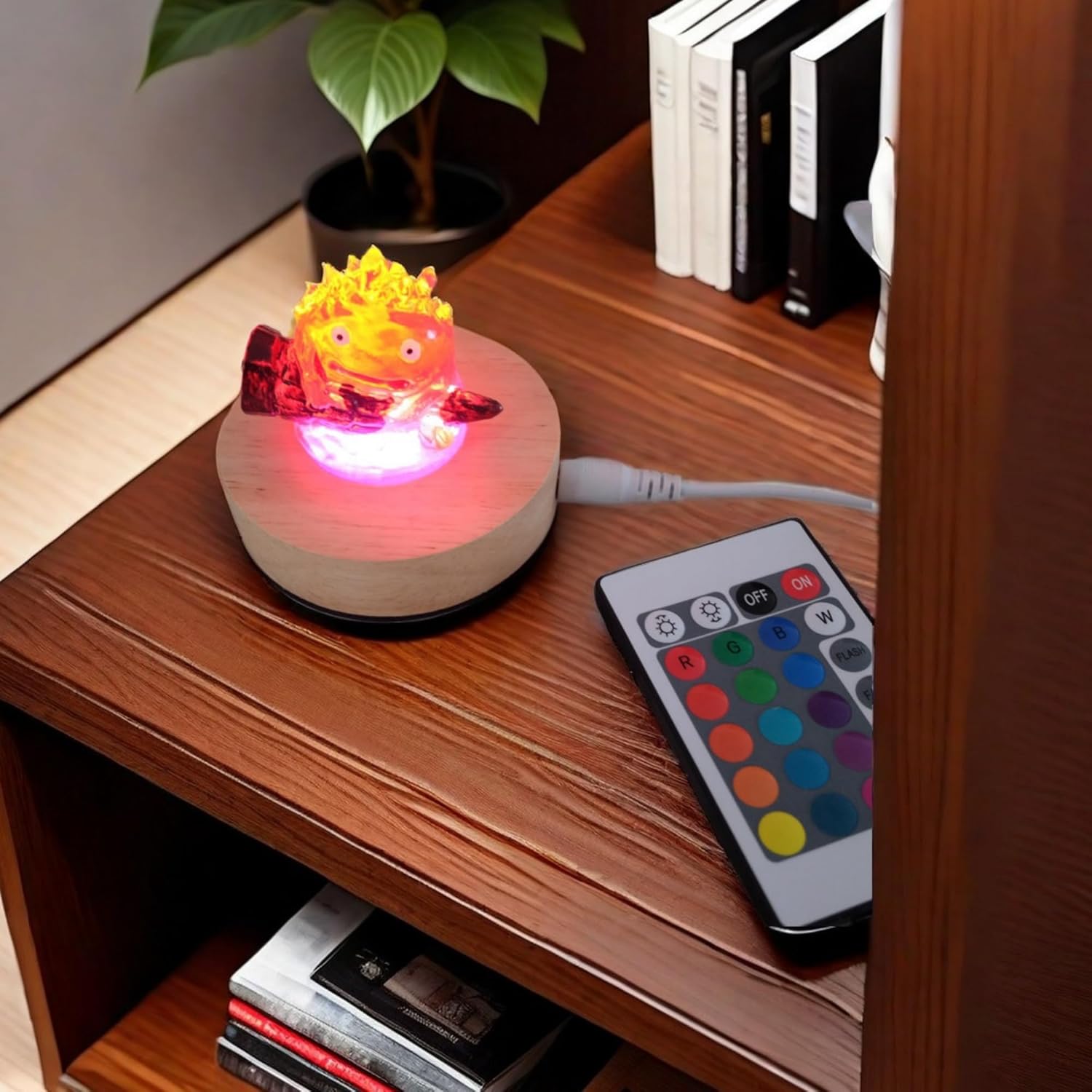 Calcifer Night Light with Remote Control - Multi-Color Adjustable LED Lamp Statue Inspired by Howl's Moving Castle - Image 7