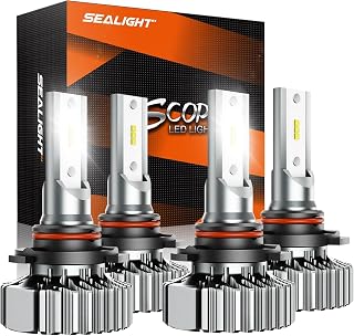 SEALIGHT 9005 9006 Bulbs 160000LM Fog light, 3 min Plug and Play, 1:1 Size, Pack of 4