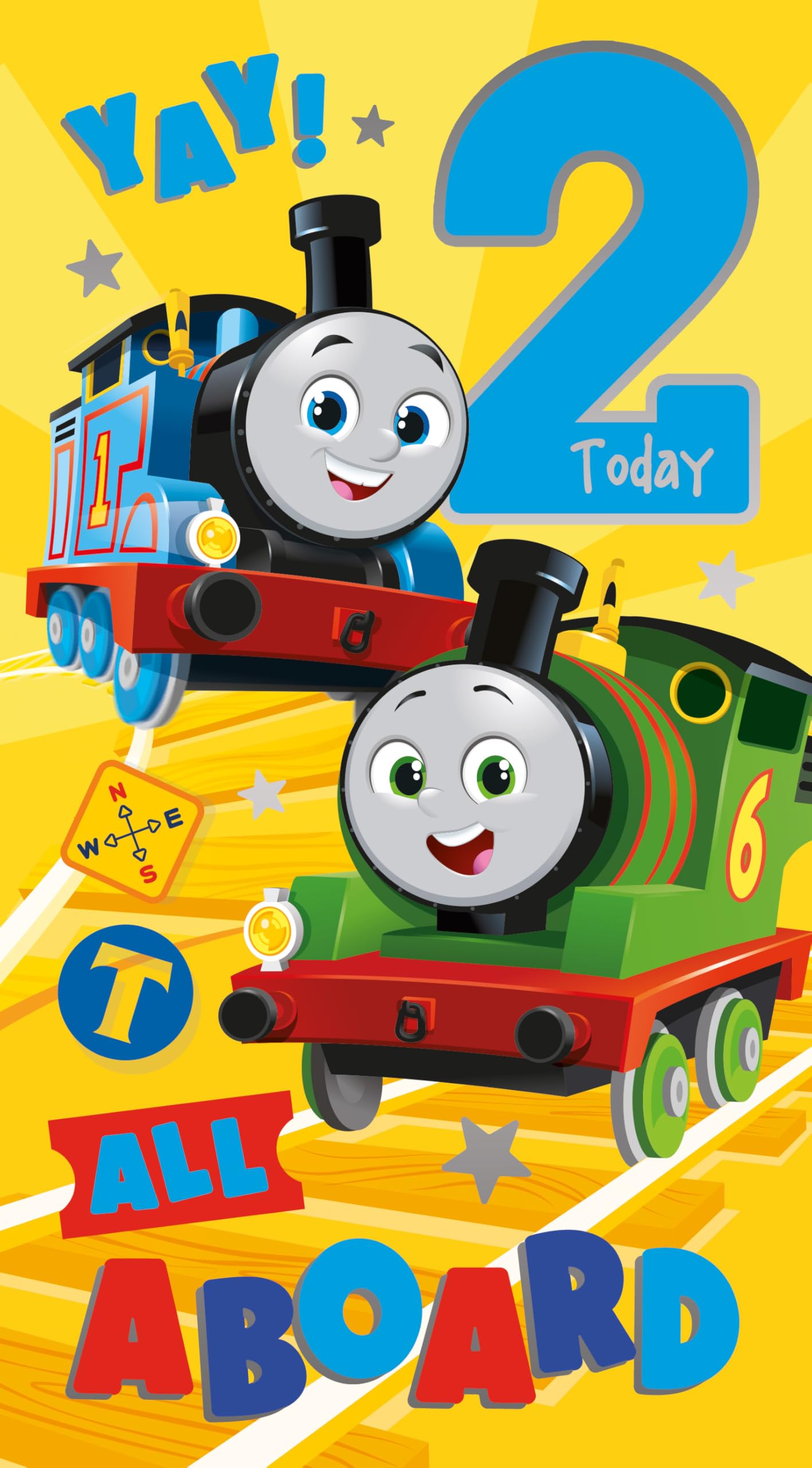 Danilo Promotions Ltd Thomas & Friends Birthday Card, Age 2