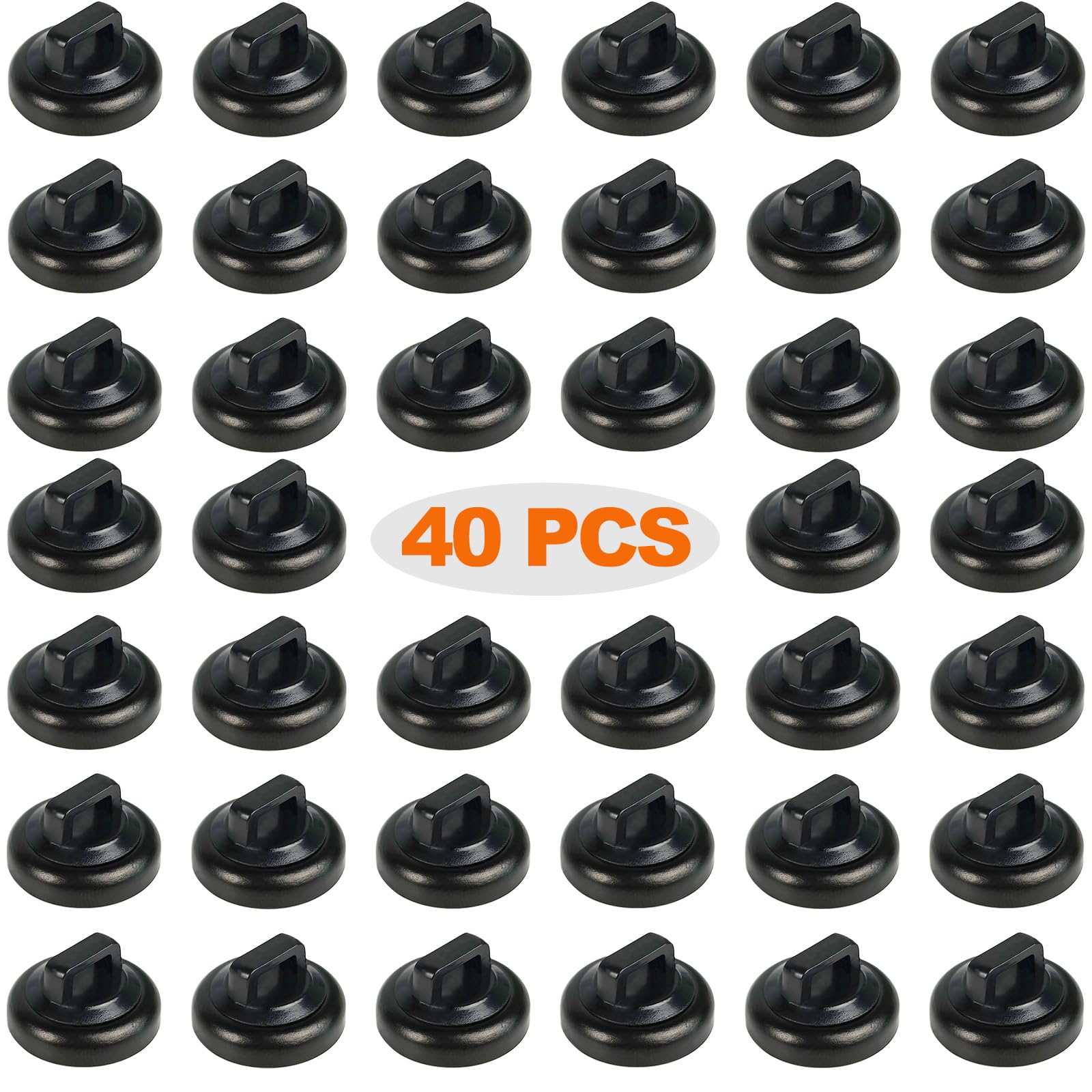 Magnet Zip Tie Mount Clips Magnetic Zip Ties Mount Base Holder Strong Wire Cable Holder Mount Wire Clips Management for Home Office Marine Electrical Wiring (D19 40 Pcs)