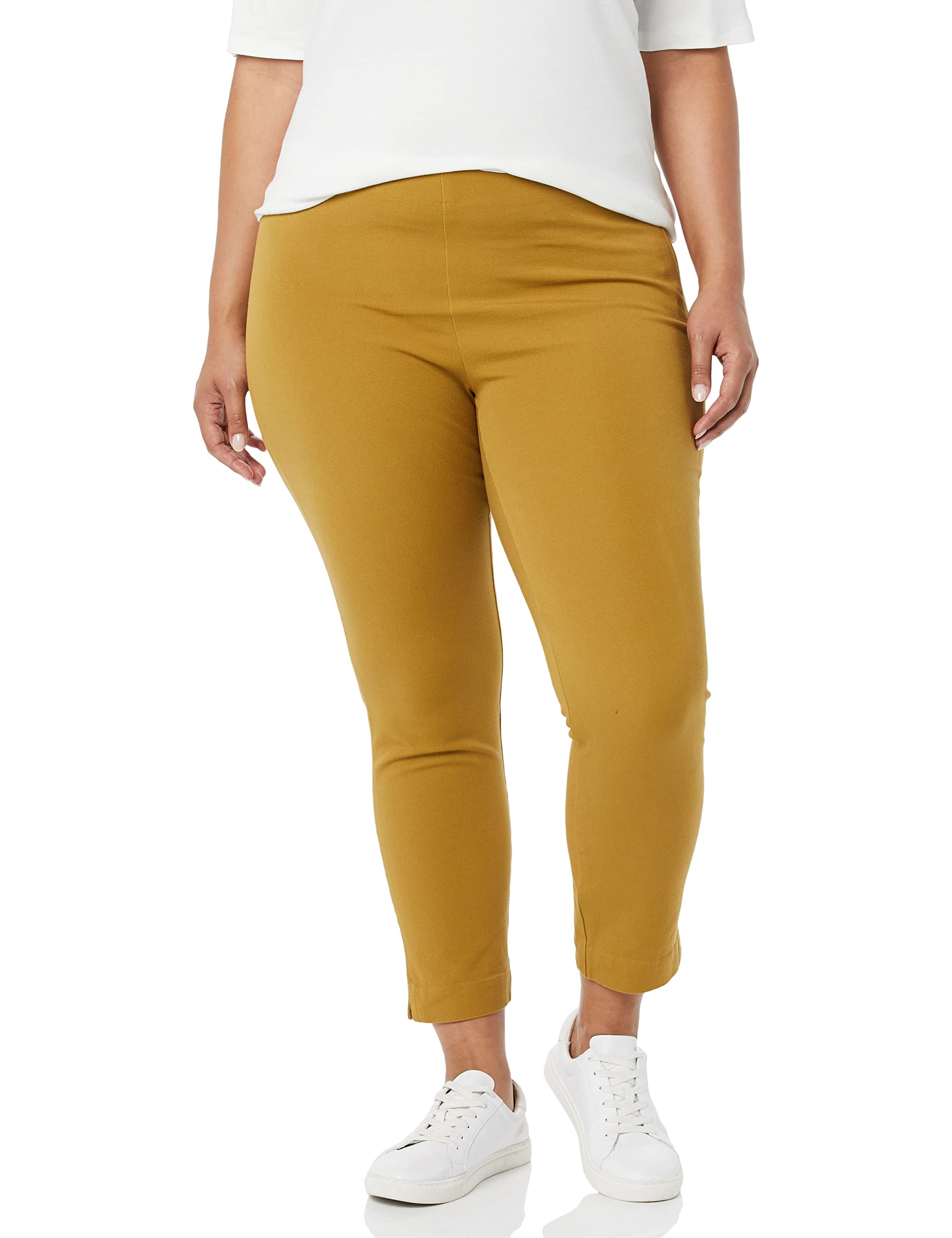 Amazon Essentials Womens Slim-Fit Bi-Stretch Side Zip Ankle Pant