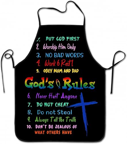 Delantales cristianos con las Escrituras con Dios, todas las cosas son posibles, regalos religiosos para mujeres, mamá, abuela, Navidad, cumpleaños