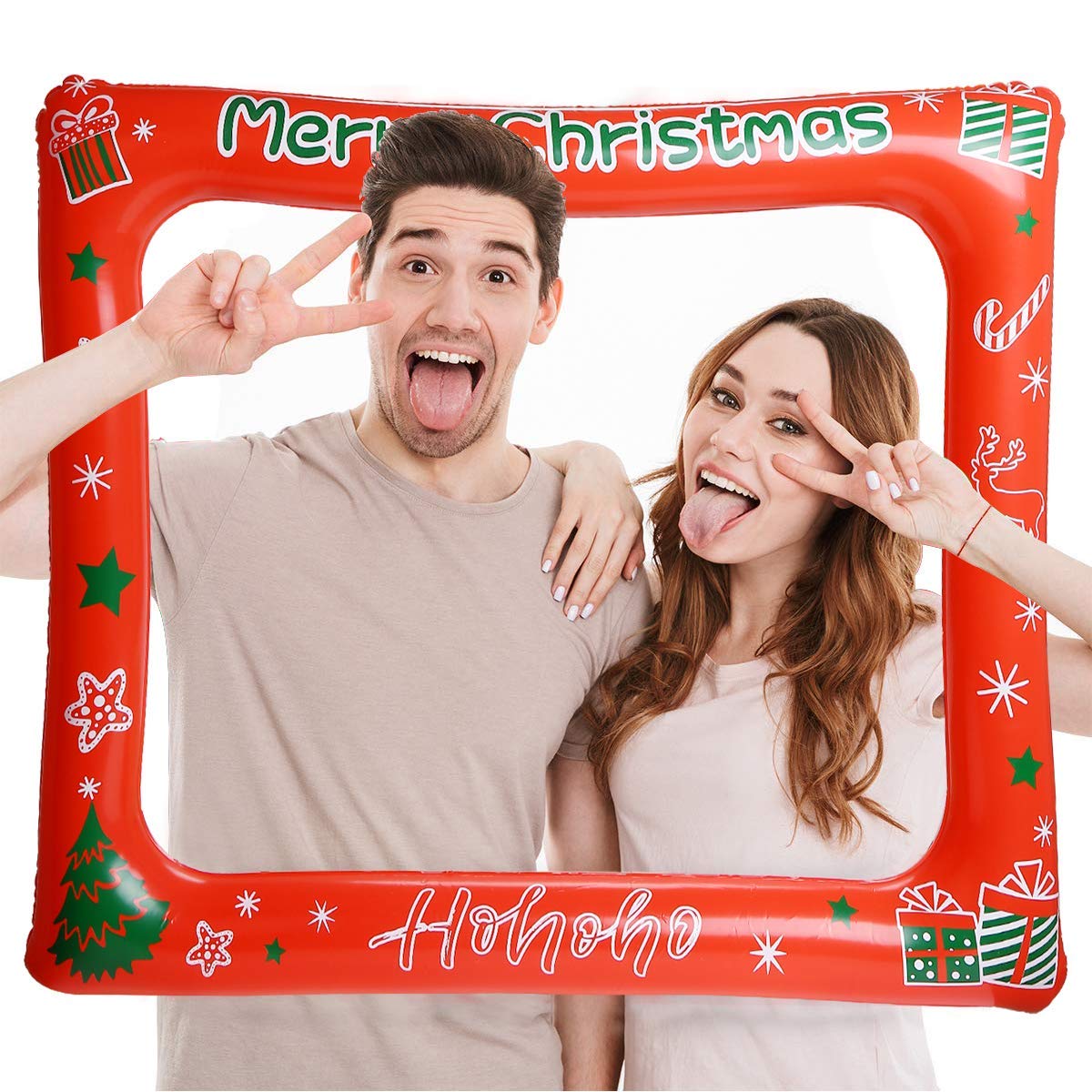 TOAOB 31 Pezzi 50 Anni Photo Booth Props Compleanno con Cornice Gonfiabile per Selfie Nero e Oro Divertenti Accessori Decorazioni per Fai da Te Happy Birthday Party Fotografica Puntello
