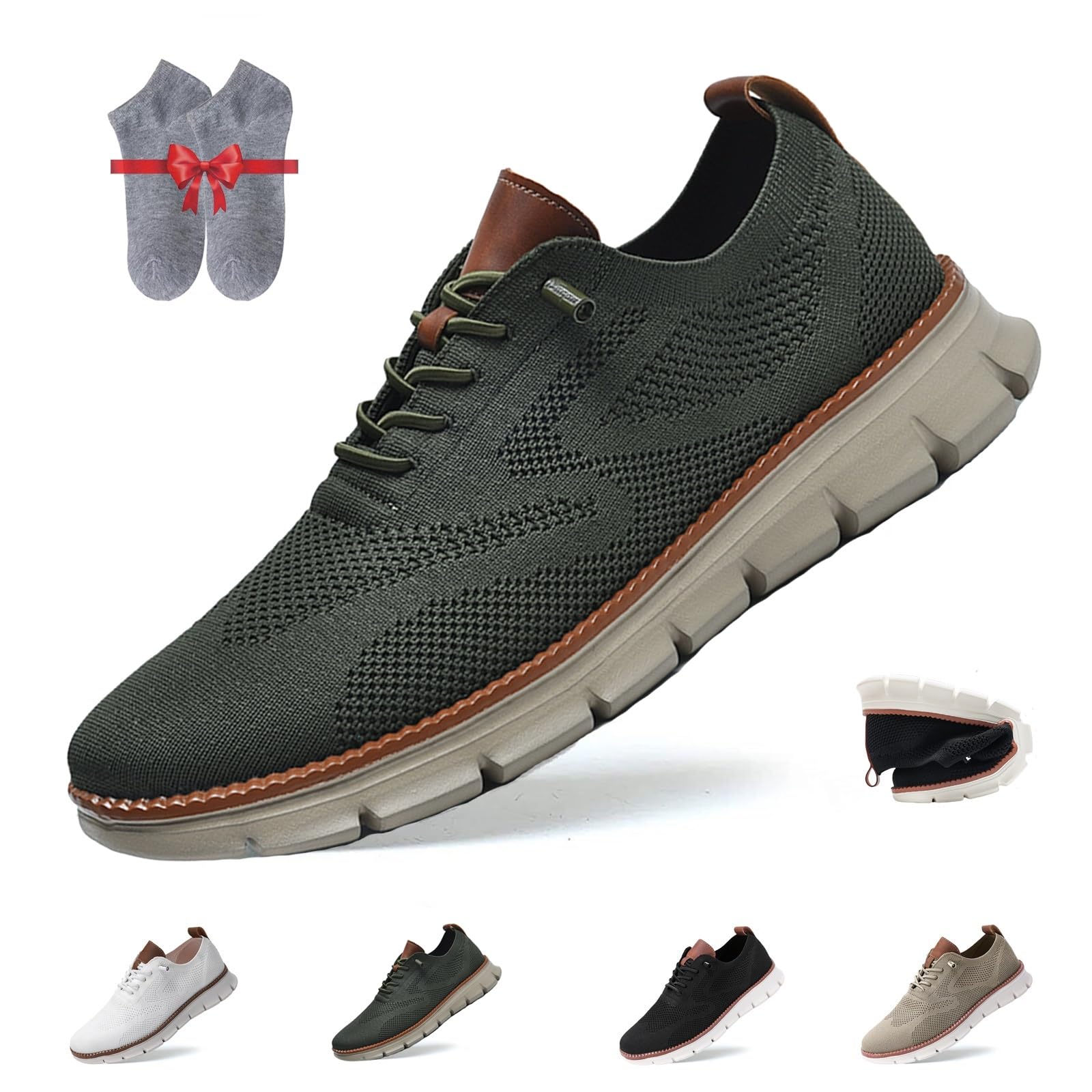 Overhil1s Zapatos Wearbreeze for Hombre, Zapatos Ortopédicos Urbanos Ultra Cómodos, Breeze Urban Zapatos Hombre, Zapatos Casuales de Malla Transpirable for Caminar