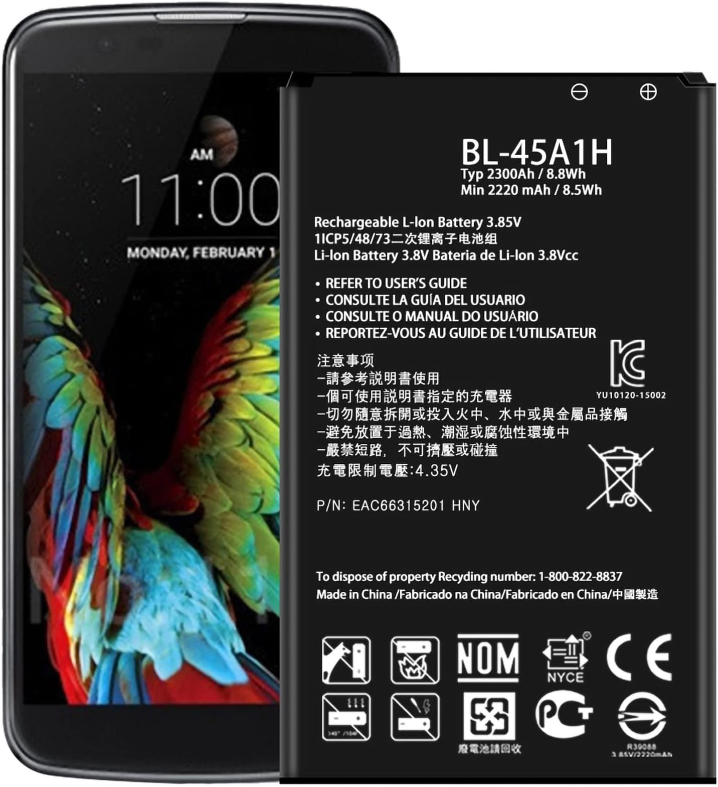 Lg K10 Bl-45a1h K430 Battery