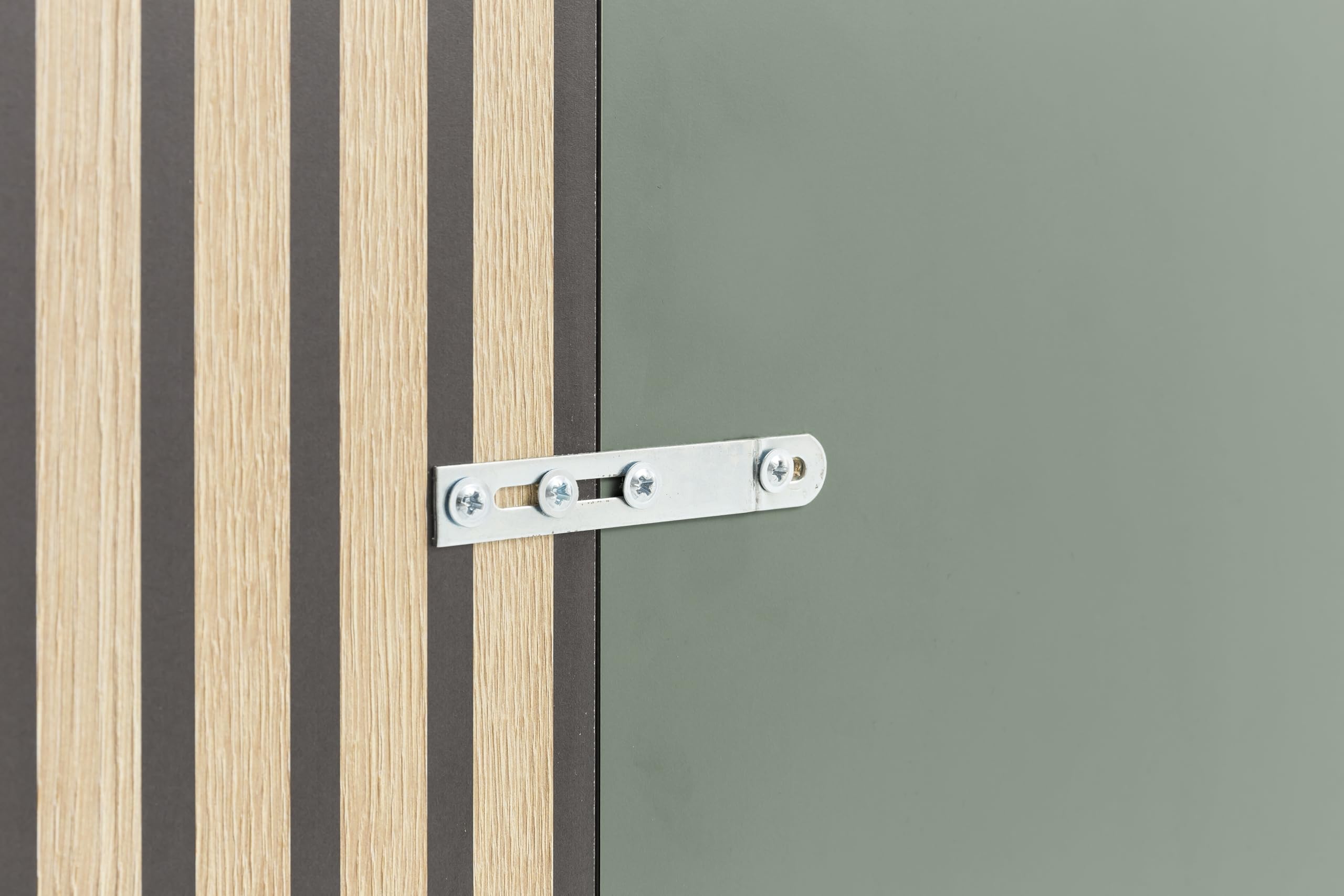 Schildmeyer Alexa - Pannello appendiabiti da parete, materiale in legno derivato, finitura effetto pannello fonoassorbente, verde pistacchio, set pannello appendiabiti