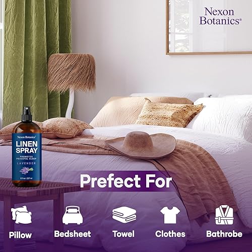 Miniatura 4 de Spray de lino lavanda de 8 onzas líquidas – Refrescante de tela y almohada en aerosol para ropa de cama, sábanas y habitaciones – Soothing Room Mist