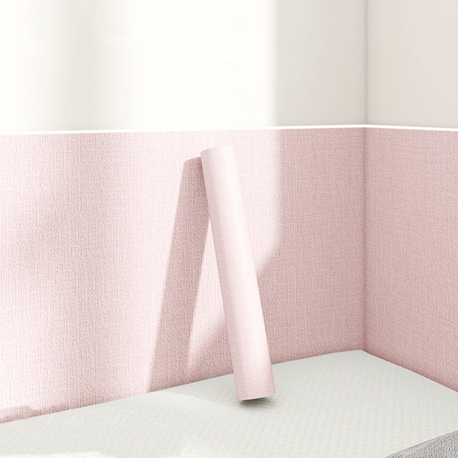 Papier peint amovible imperméable en mousse isolante texture lin