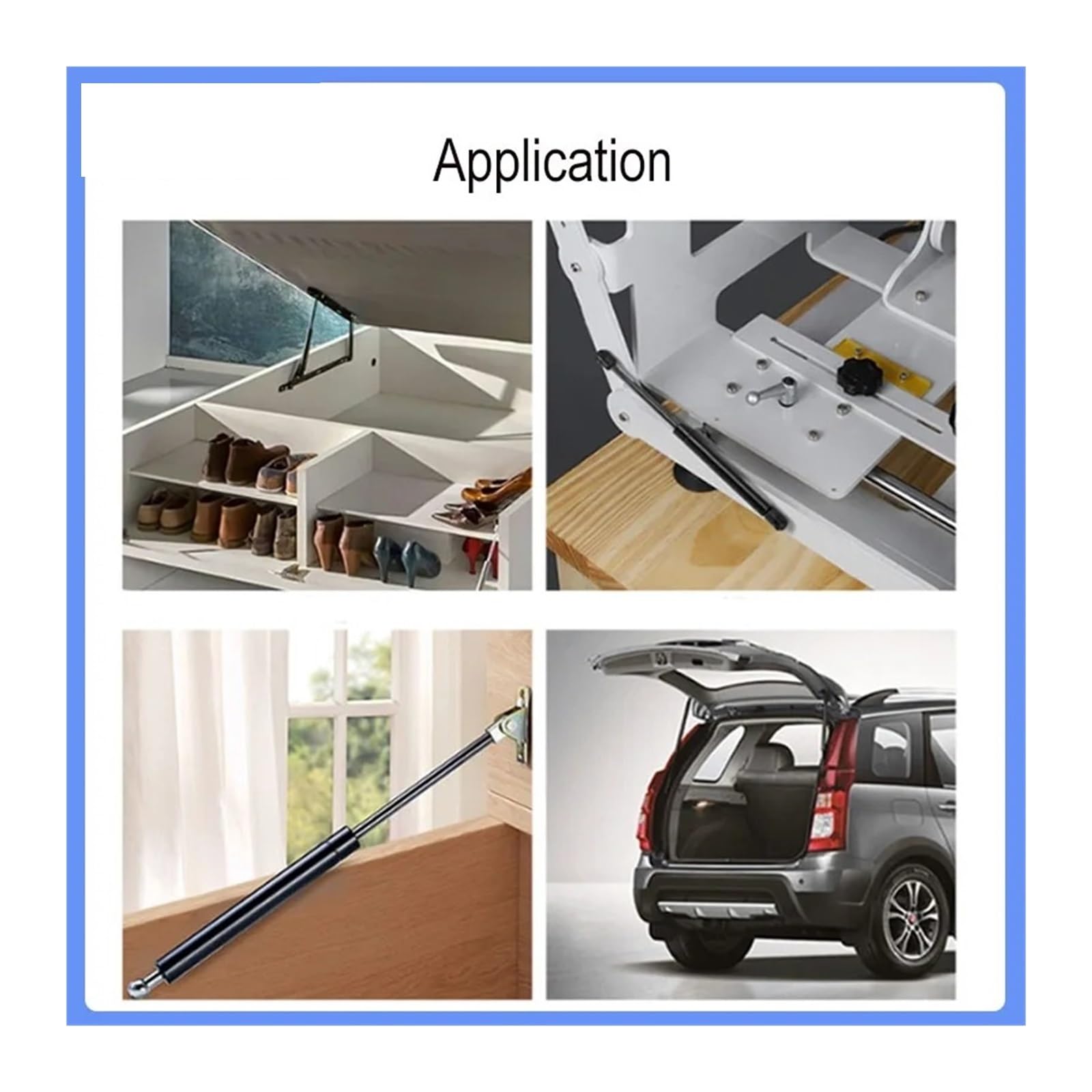 Gas Struts Hardware Per Mobili Per Armadio Da Cucina Con Cerniera Idraulica A Molla Per Auto 150-230 Mm 15 Kg/150 N Gas Pistoni(18-8-75-230)