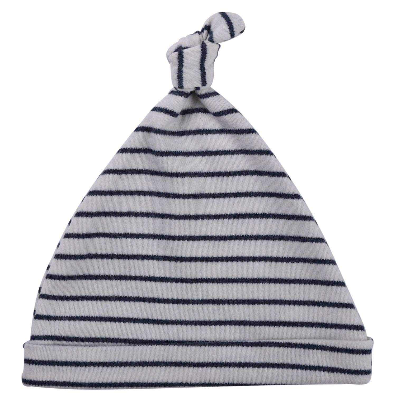 Preemie Clothes Footed Pajamas and Hat Blue Premature Stripes