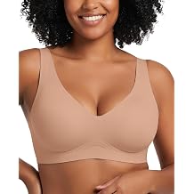OEAK Wireless Jelly Bras for Women 2026 Supportive Seamless Deep V Bra Push Up Bralette No Underwire Comfortable Tshirt Bras