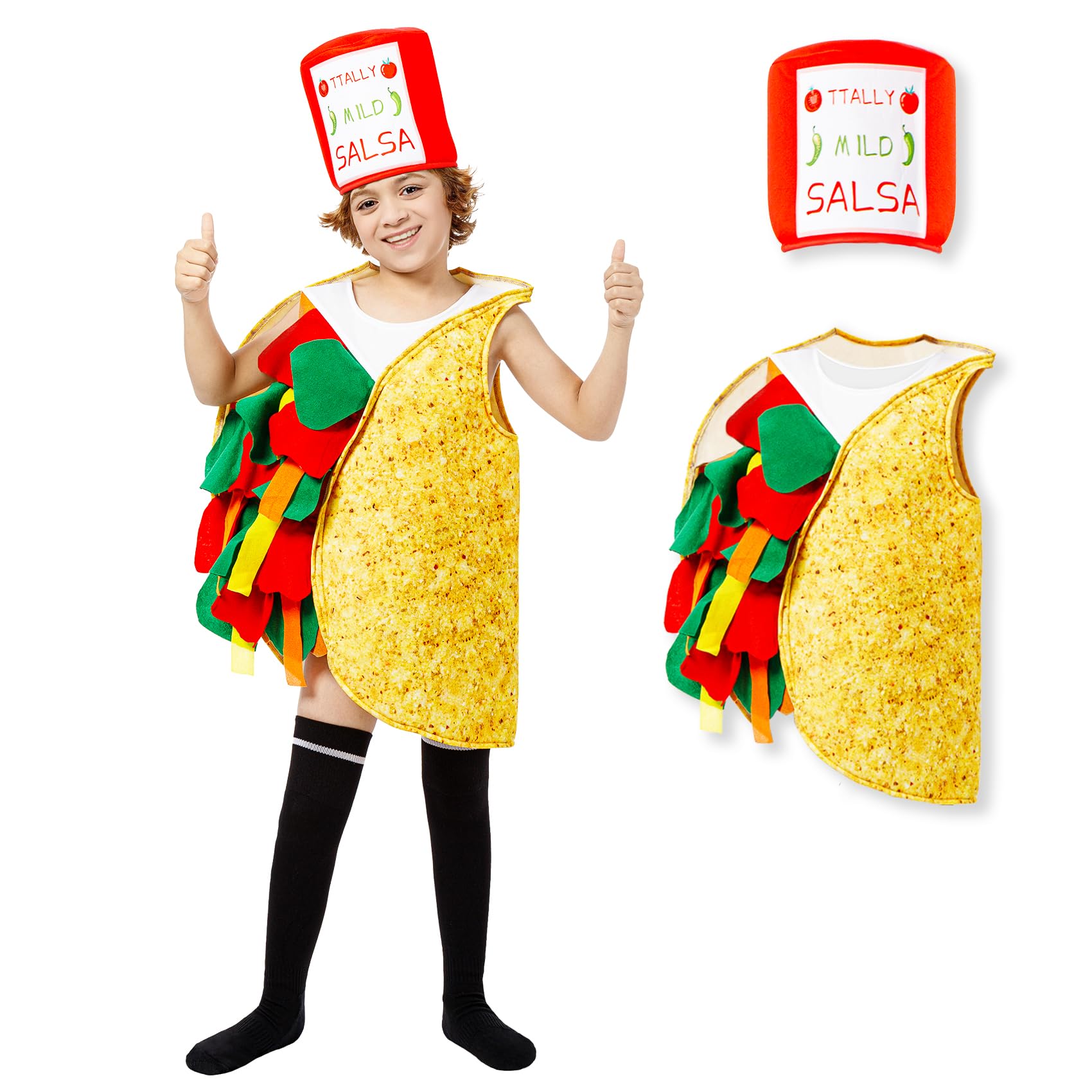 Amazon.com: HPMNS Taco Costume For Kids - Taco Costume and Hat Mexican Costume Food Costume ...