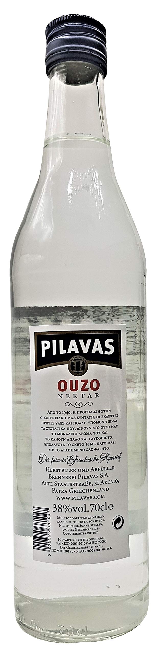 Pilavas Ouzo Nektar 38% Vol. 6 x 0,70l Griechisches Erzeugnis