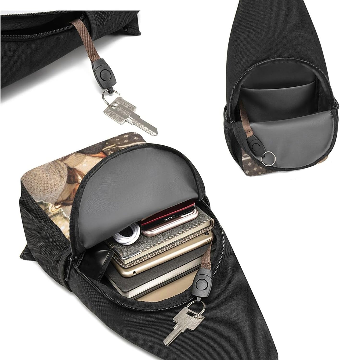 generic Custom Sling Bag for Women Men Personalized Sling Backpack with Your Photo Text Customized Chest Bag for Outdoor Travel, Style - Image 5