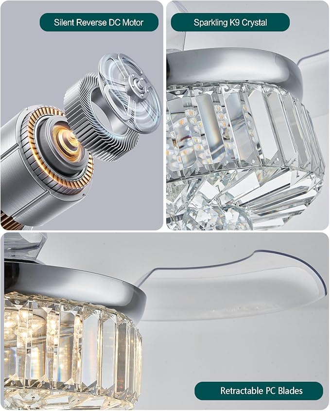 Ventilador de Techo 30 Pulgadas Con Luz Dimmable y Control R miniatura 5