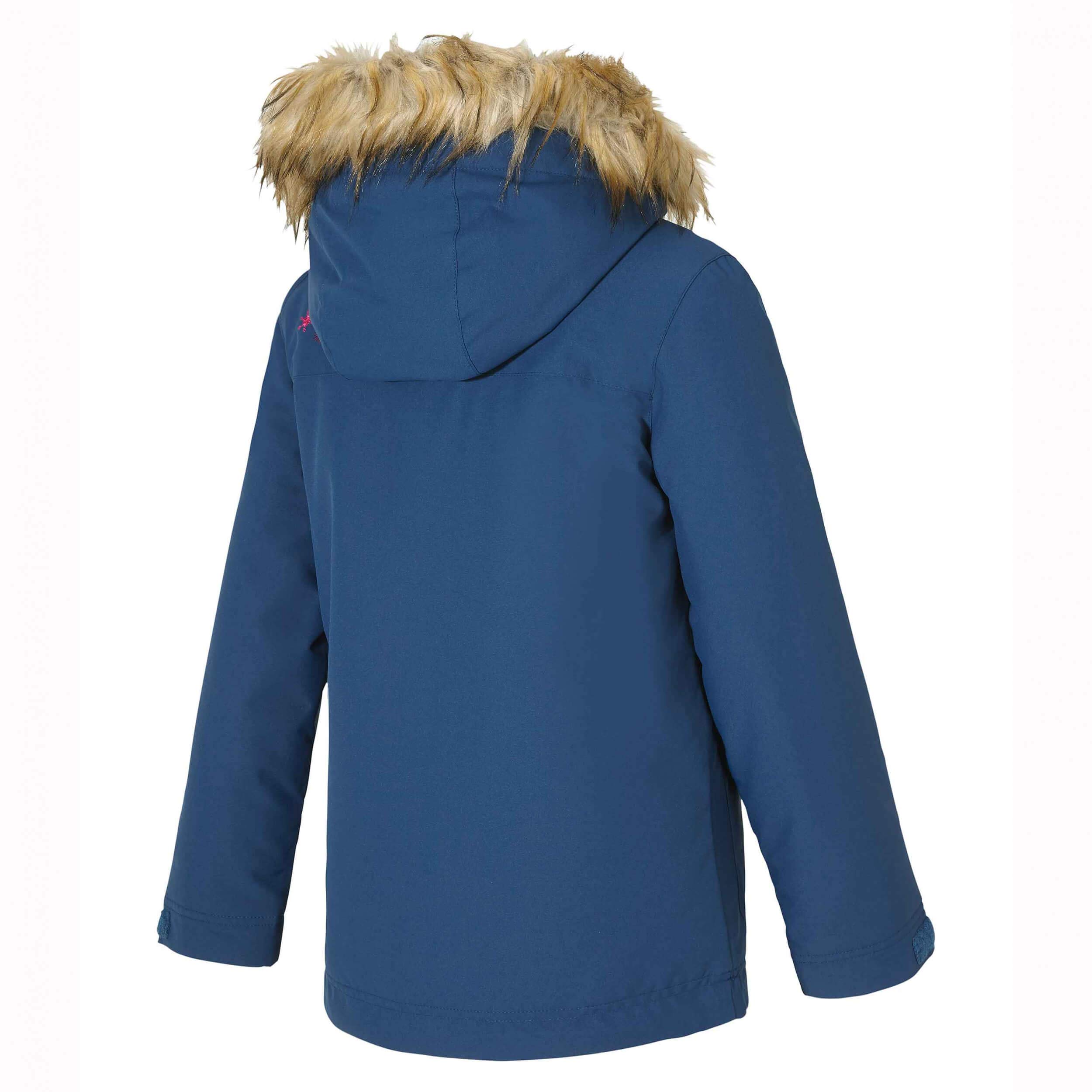 Ziener ABUDO JUNIOR 17/18 dziecięca kurtka narciarska kurtka snowboardowa 10k Aquashield+ 177908(143861 Estate Blue/PINK Blossom - Navy, różowy, 140)