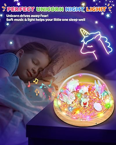 Miniatura 26 de Laclun Juguetes de conejo para niñas, haz tu propia luz nocturna de conejo con música, artes y manualidades para niños, 3, 4, 5, 6, 7, 8, 9, 10