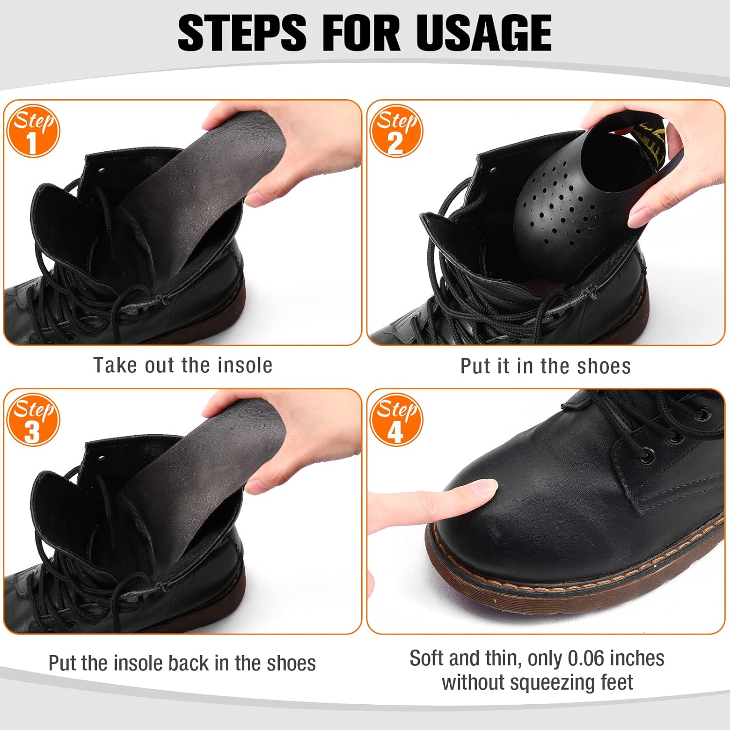 Potchen 40 Pairs Anti Creases for Universal Shoe Sneaker and Casual Shoes Dunks Shoes Protector for Men's Women