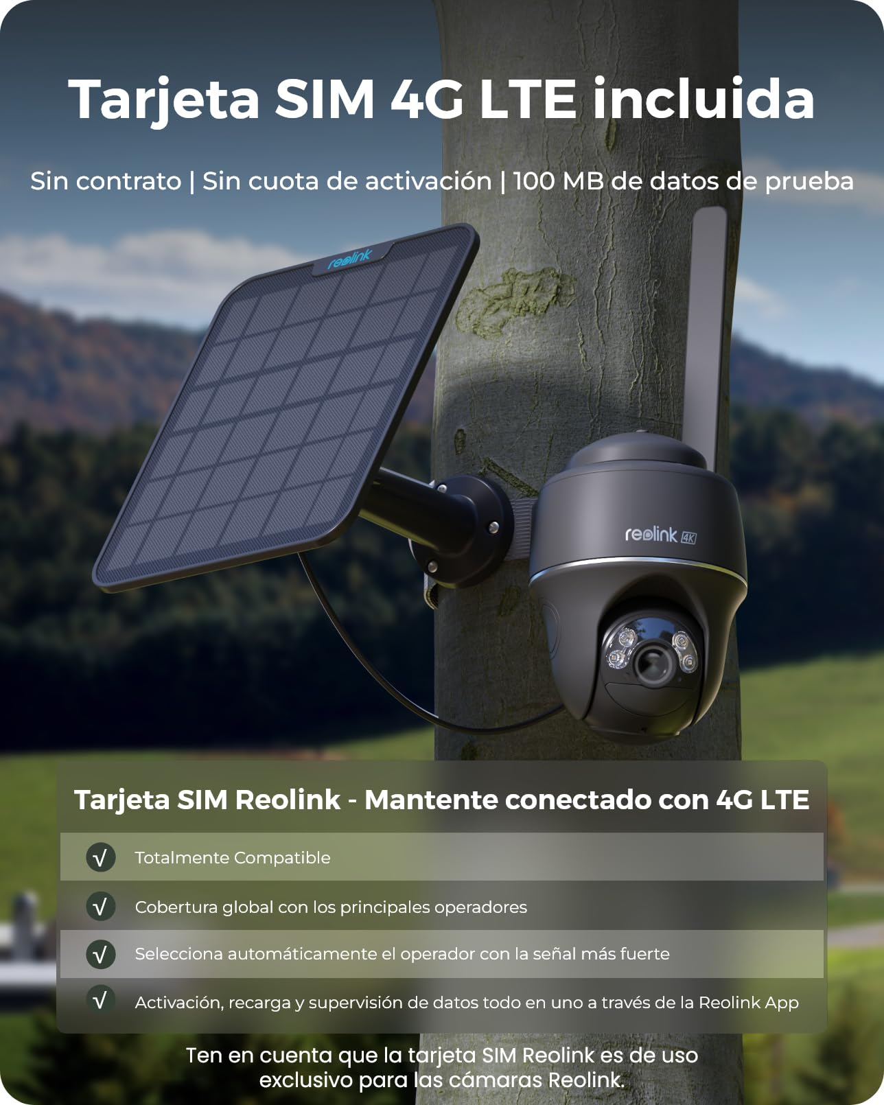 Reolink 4K 4G LTE Überwachungskamera Aussen mit SIM Karte Ohne WLAN, 355°&140° PTZ Solar Kamera Outdoor mit 8MP Farbnachtsicht, 32GB microSD-Karte, Go PT Ultra (Grau) +Solarpanel (Generalüberholt)