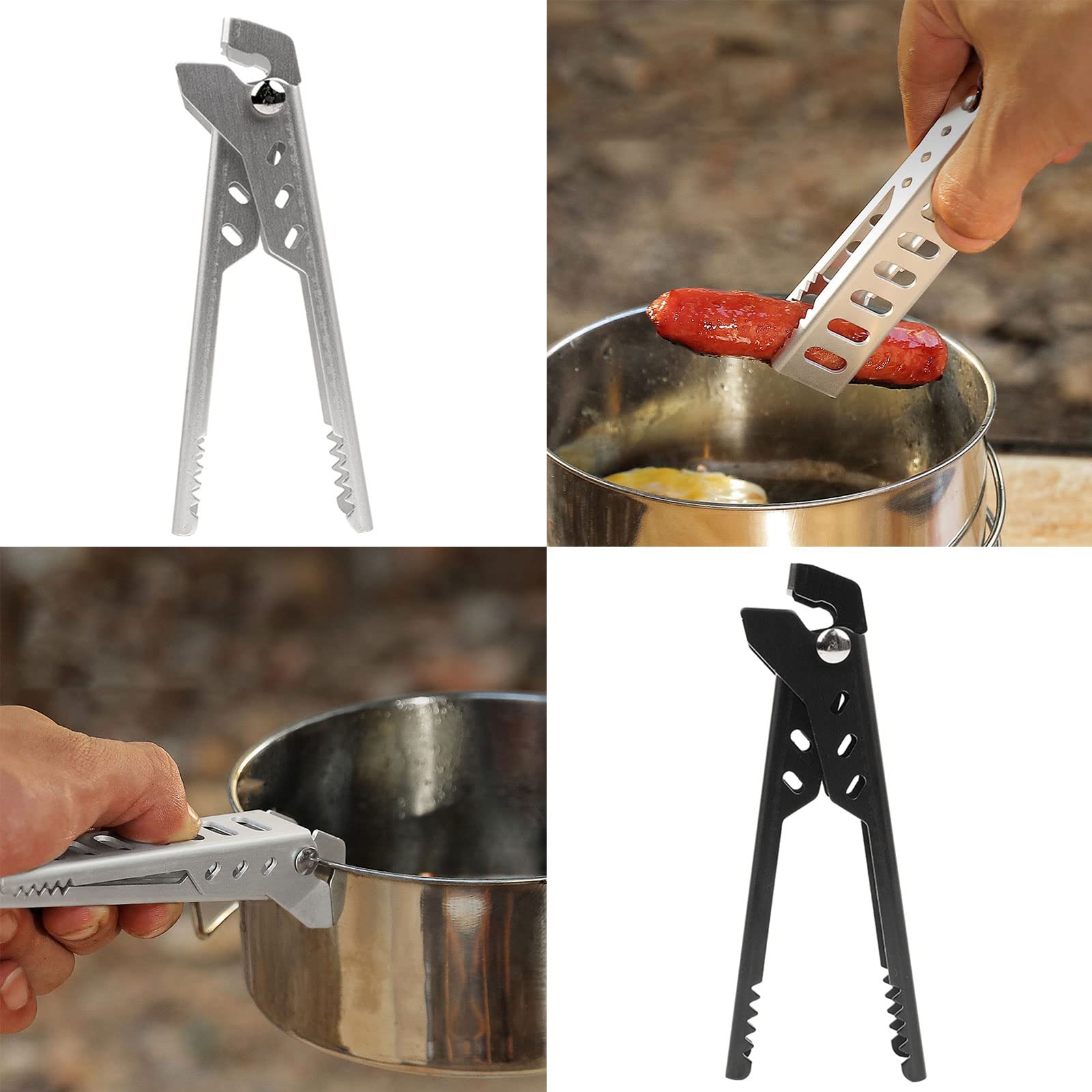 Camp Clip Handle Anti-Hot Handle Clip Grippers Aluminum Alloy Grip Hot Pots Grippers Lifter Clip Clamps Hot Grippers Tool Tongs Grippers For Kitchen Hot Grippers Hot Plate