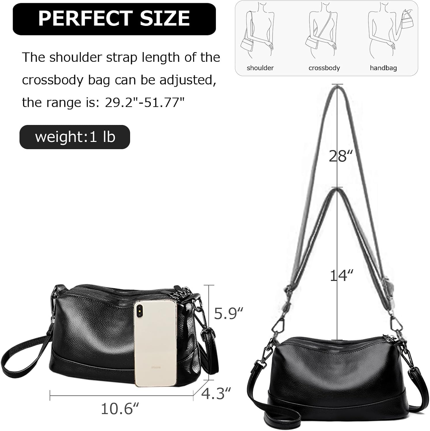 Genuine Leather Purses for Women Crossbody Bags Small Shoulder Handbags Trendy Clutch Cross Body Phone Purses - Image 4