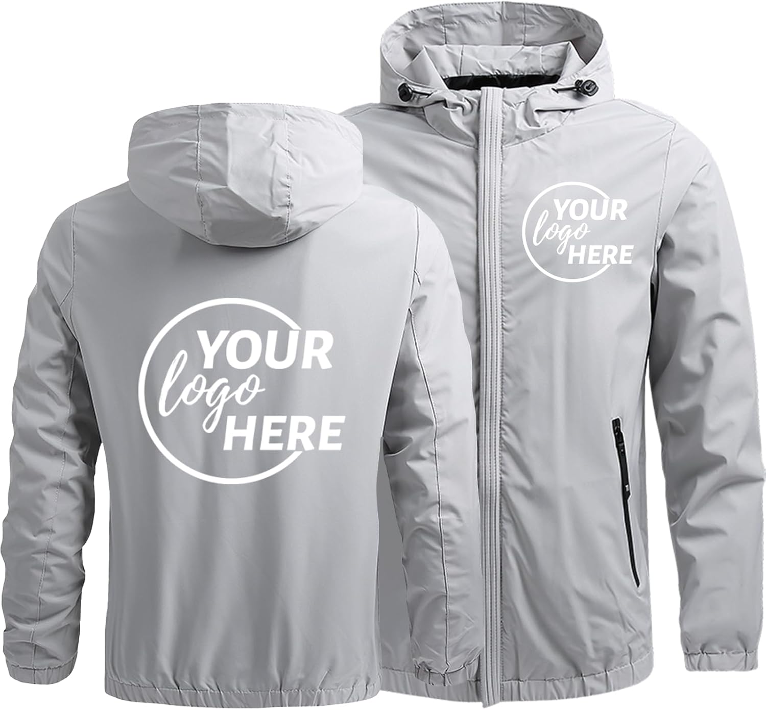 Custom Men's Lightweight Windbreaker Jacket Spring Fall Windproof Jackets Team Group Wear