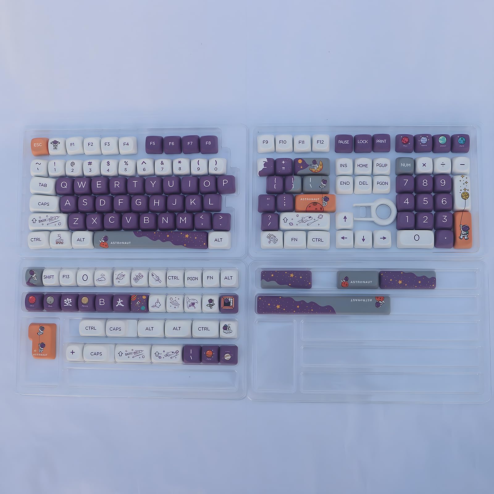 ZXMICYFA PBT Keycaps, 141 Keys Customized Cute Dye
