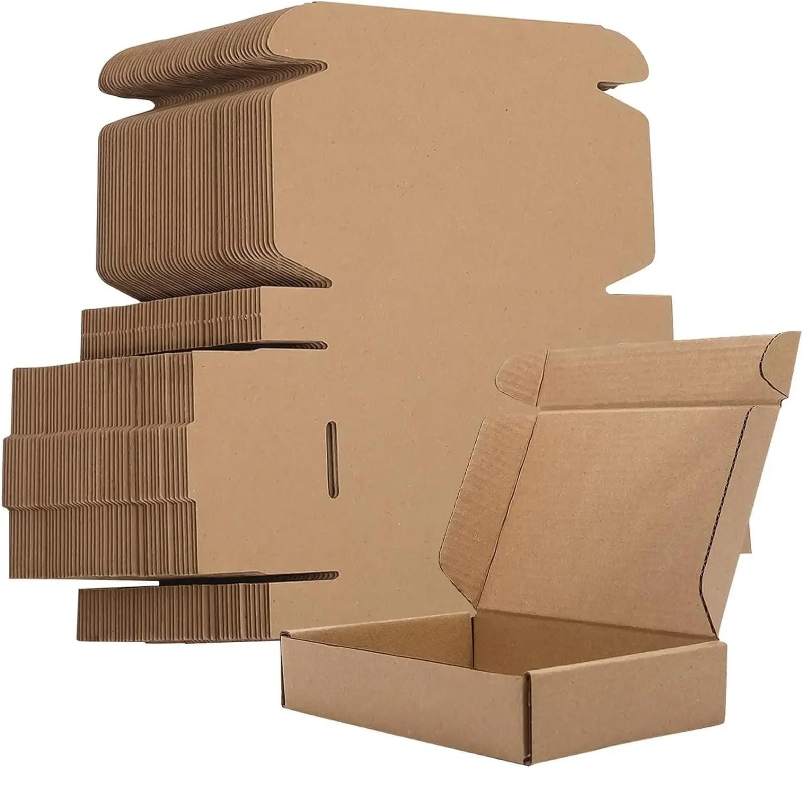 20PCS Corrugated Box Mailers,Brown Cardboard Shipping Mailer Kraft Paper Packaging For Mailer, Shipping(15x15x5cm)