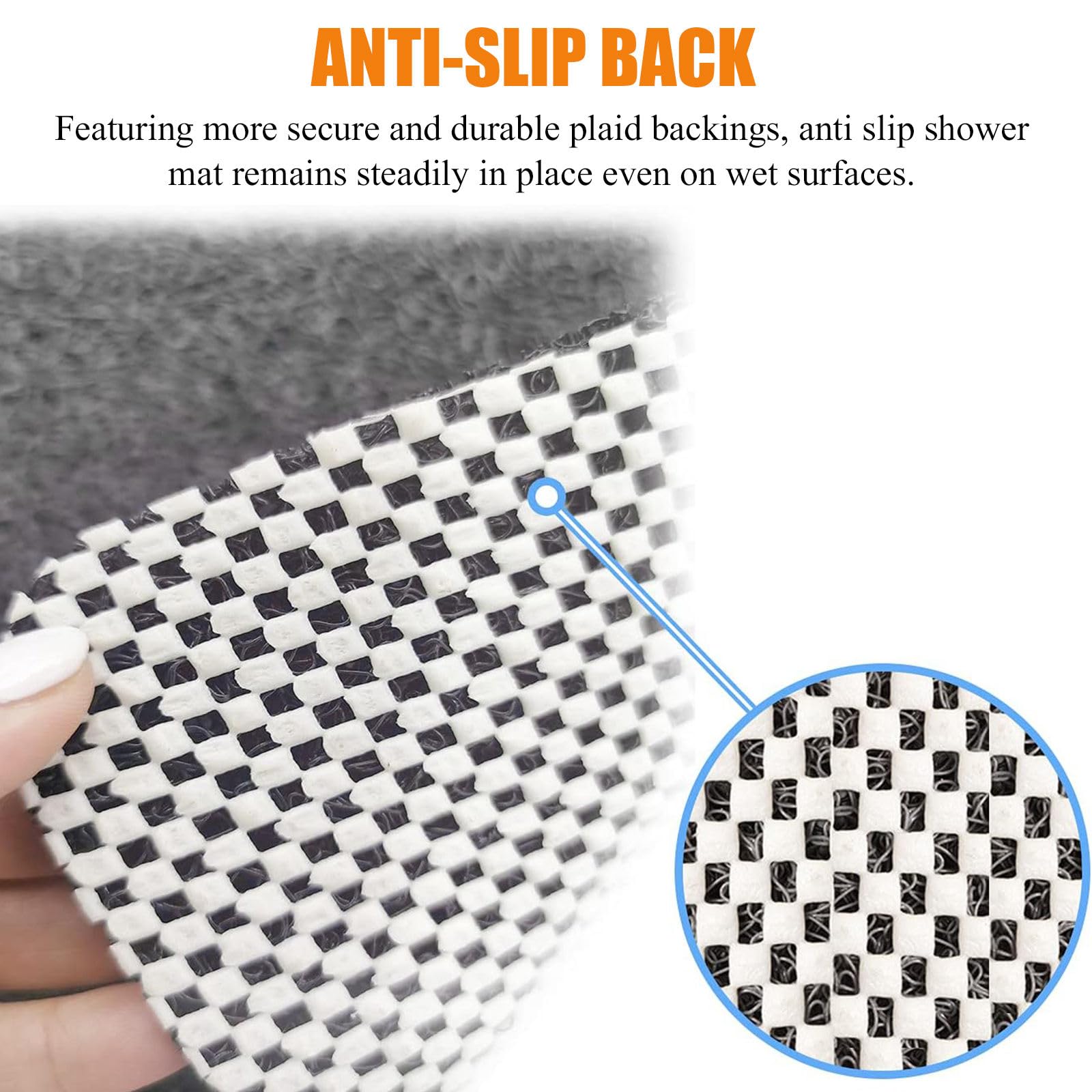 Tappetino Antiscivolo Da Doccia O Vasca Di PVC Con Ventose Resistente A Muffe E Microbi Antibatterico Design Pesci Bianco Dimensione 72 X 36 Cm | Leroy Merlin