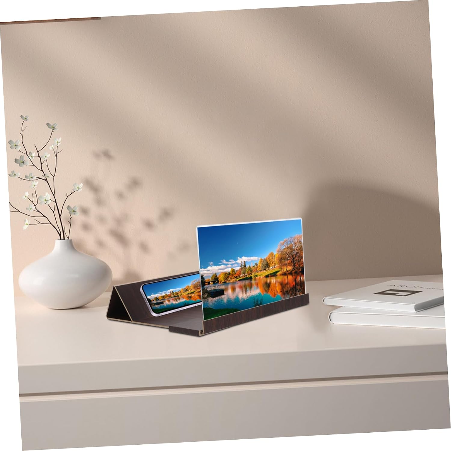 Foldable Phone Stand Magnifying Screen Video Display Smartphone Enlarger for Travel Home Use