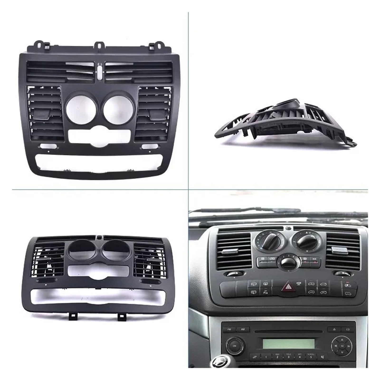 Dla Benz dla Vito dla Viano W636 W639 2004-2015 lewa prawa środkowa pokrywa wylotu wentylacji 6396800007 6396800107 kratka wentylacyjna AC Outlet (Central A 1 szt.) (Central B 1 szt.)