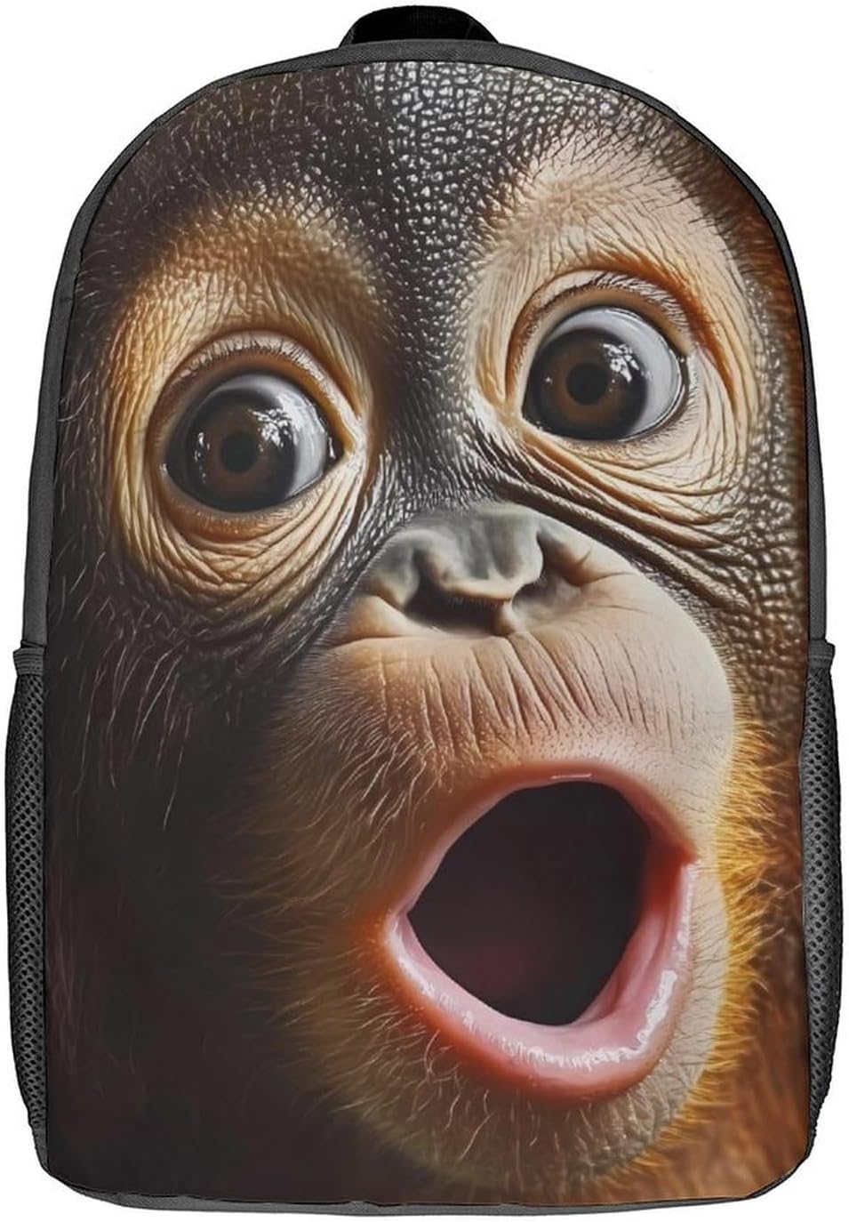Orangutans Monkeys Big Face Unisex Backpack 17" Casual Daypacks Simple Shoulders Bag for Camping Hiking Travel Gear