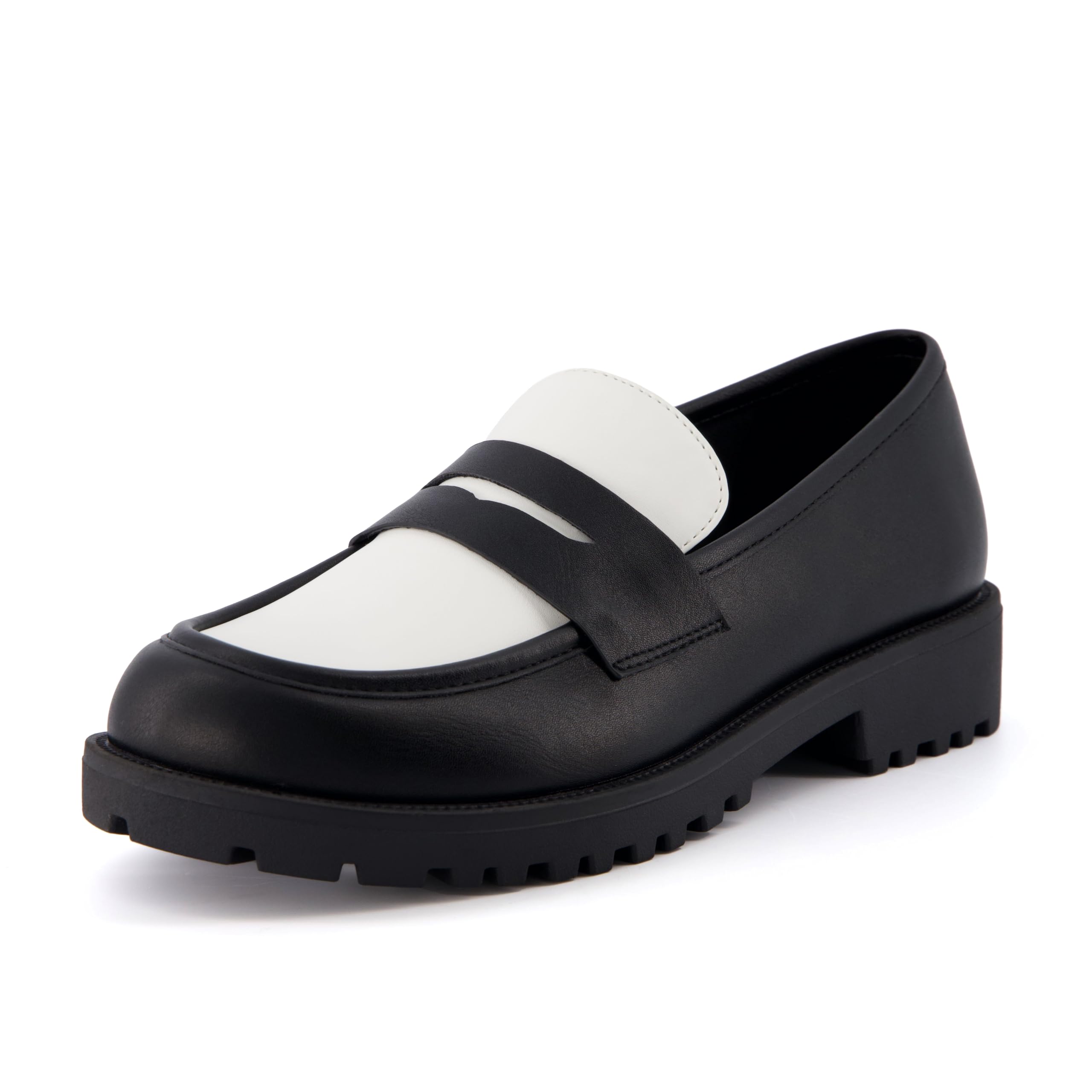 CUSHIONAIRE Women's Reggio Black/White Slip on Loafer +Memory Foam, Wide Widths Available