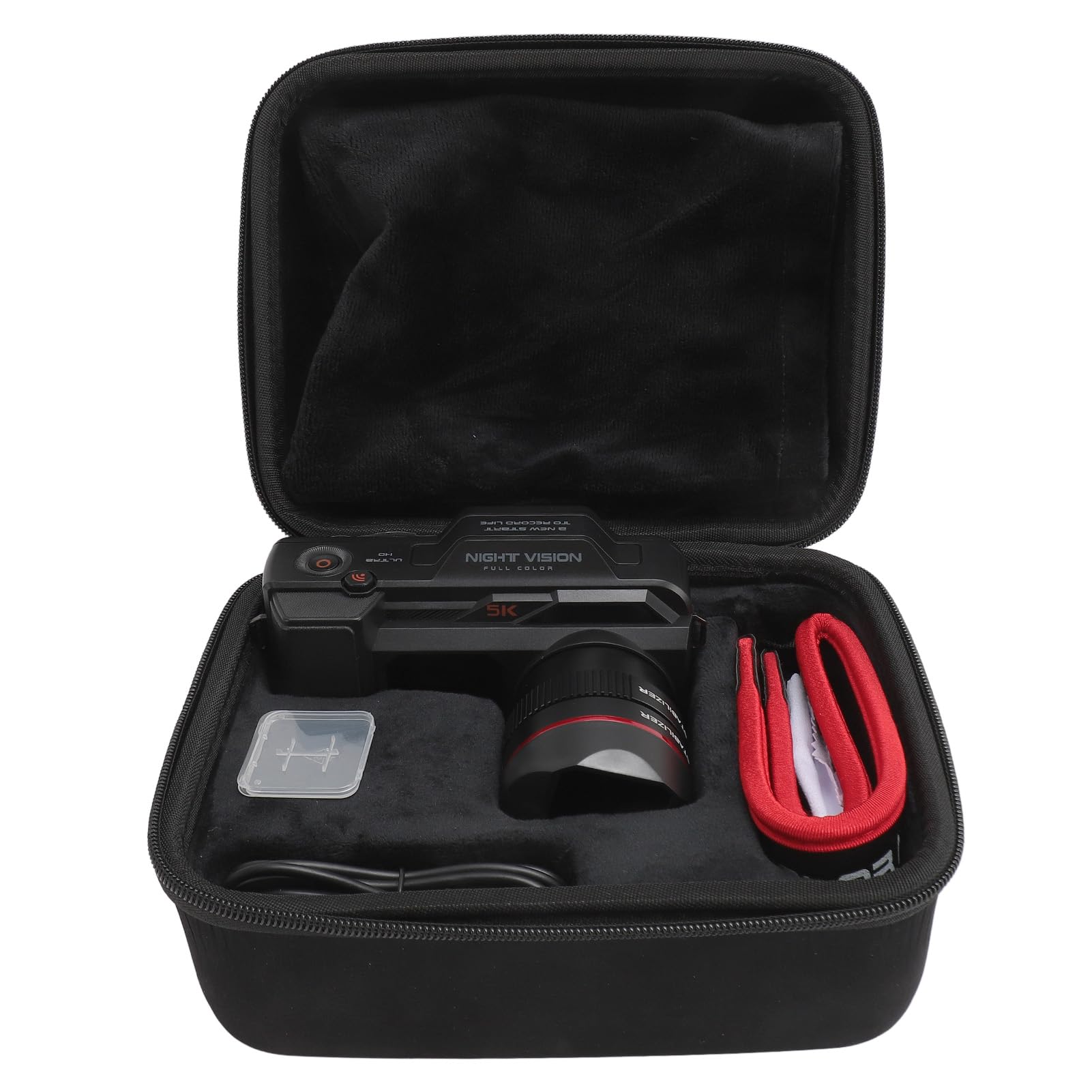 CCYLEZ Fotocamera Digitale 5K, Fotocamera Compatta con Visione Notturna IR e Schermo WiFi da 4 Pollici, Videocamera 4800mAh 50MP Messa a Fuoco Automatica Anti-vibrazione per Fotografia